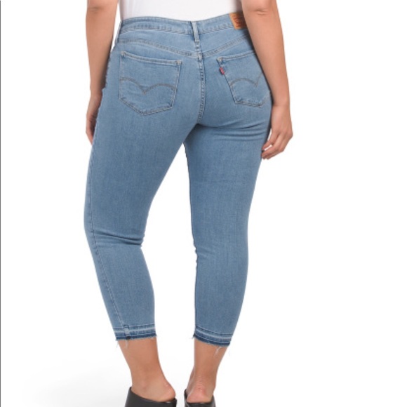 Levi’s 711 Blue Skinny Ankle Crop Mid Rise Jeans - Picture 2 of 8